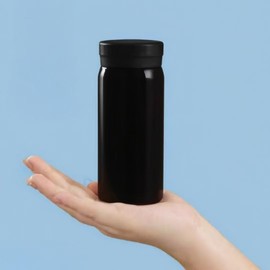 Mini Insulated Bottle, 7oz, Coffee Bottle, Mini Stainless Steel, Cute Bottles, Small Water Bottle, Leak Proof, BPA Free, Keeps Cold and Hot for Drink, Coffee, Tea (Black)