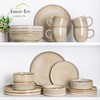 AmorArc Ceramic Dinnerware Sets, Handmade Reactive Glaze Stoneware Plates and