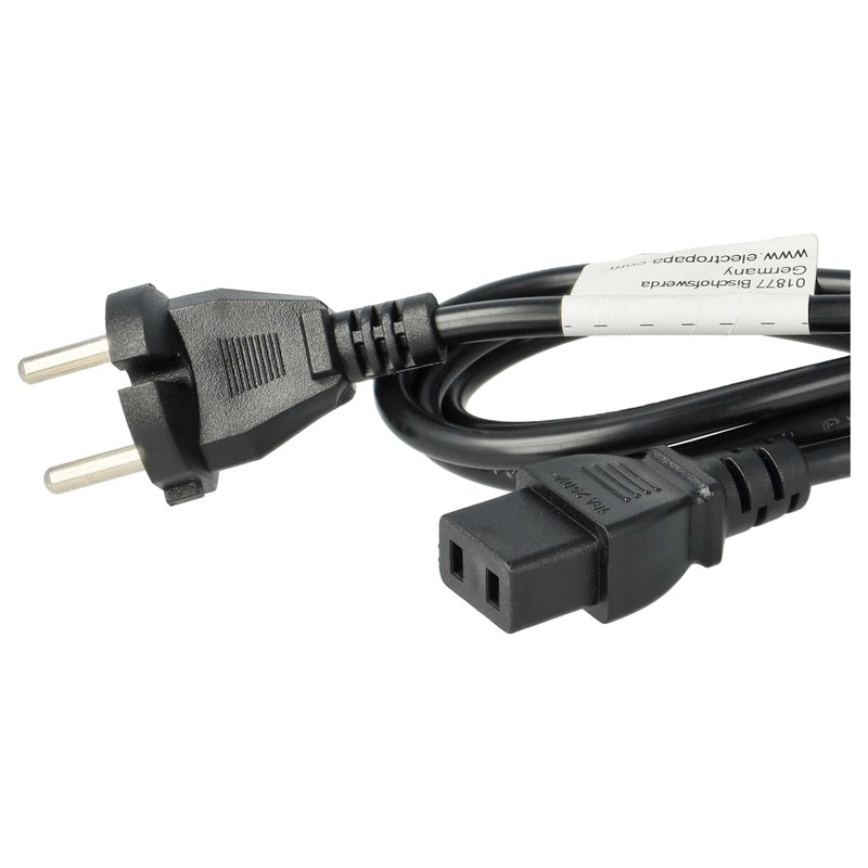 vhbw Power cable earthing contact plug compatible with Roland JX-10,