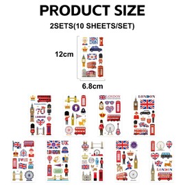 20 Britische Aufkleber, Vorübergehende Tattoo -Aufkleber, Party -Dressing -Vorräte, Partygeschenke.