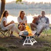 Foldable Portable Fire Pit,Stainless Steel Fire Pits with Charcoal Grill