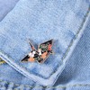 SHIDXIB 6Pcs Exquisite Enamel Alloy Brooch Set Delicate Paper Crane