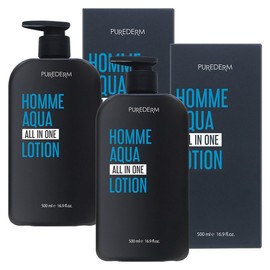 Purederm Homme Aqua All-in-One Lotion, 500ml, 2 pieces / 퓨어덤 옴므 아쿠아 올인원 로션, 500ml, 2개