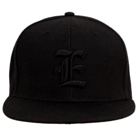 4sold Snapback Hat with Raised 3D Black Embroidery Letter Baseball Cap Hip-Hop Cap Hat Headwear (E)