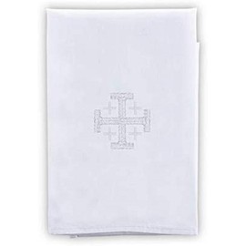 Christian Brands 100% Linen Jerusalem Cross Purificator - 4/pk