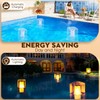 LanPool Floating Pool Lights, Solar Flame Pool Lights Waterproof, Square