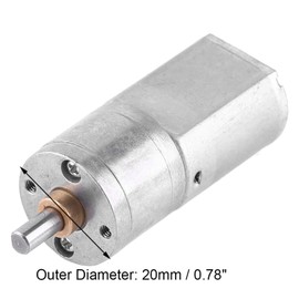 DC 12V Motor de Reducción de Engranaje Eléctrico de Alto par 15~200 RPM Diámetro Externo 20mm / 0.78"(15RPM) (100)