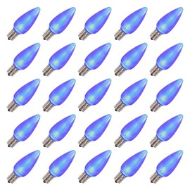 Vickerman 648032-0.96 watt 130 Volt C9 Blue Twinkle LED Light Bulb (25 Pack) Christmas Light Bulbs (XLEDSC92T-25)