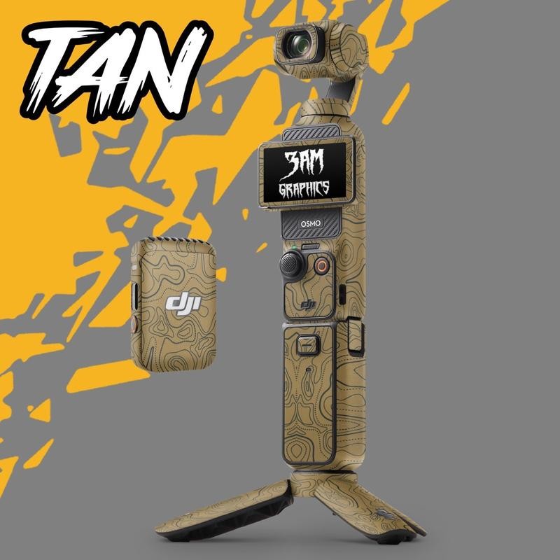 DJI Osmo Pocket 3 Topo Camo sticker - Color: topo