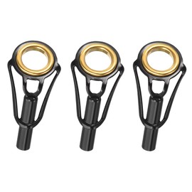 PATIKIL 3.4mm Tube Dia Fishing Rod Tips Repair Kit, 3pcs Stainless Steel Ring Guide for Saltwater Freshwater Fishing