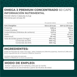 Kit 3 Piezas Suplemento Omega 3 Premium 60 Caps Pronat Sin Sabor
