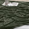 Nestl Green Throw Blanket for Couch - Cozy Warm Fuzzy