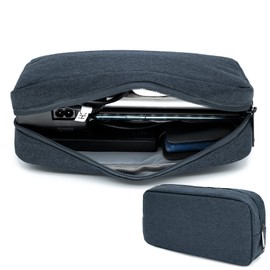 Ruyosn Cable Organiser Bag Waterproof Cable Bag Small Hard Drive Bag Electronic Bag Electric Organiser Cable Bag Electronics Accessories Organiser Cable Laptop Power Supply Blue S