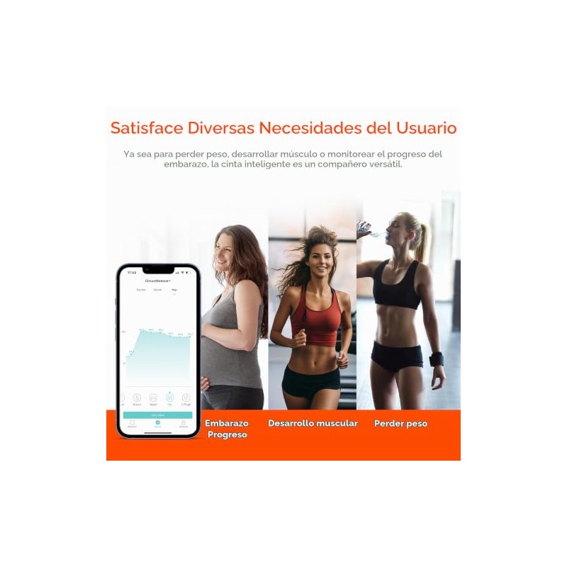 Fitdays - Cinta métrica inteligente para cuerpo, herramienta Bluetooth para