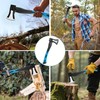 Splitting Axe, 15” Camping Outdoor Hatchet for Wood Splitting and