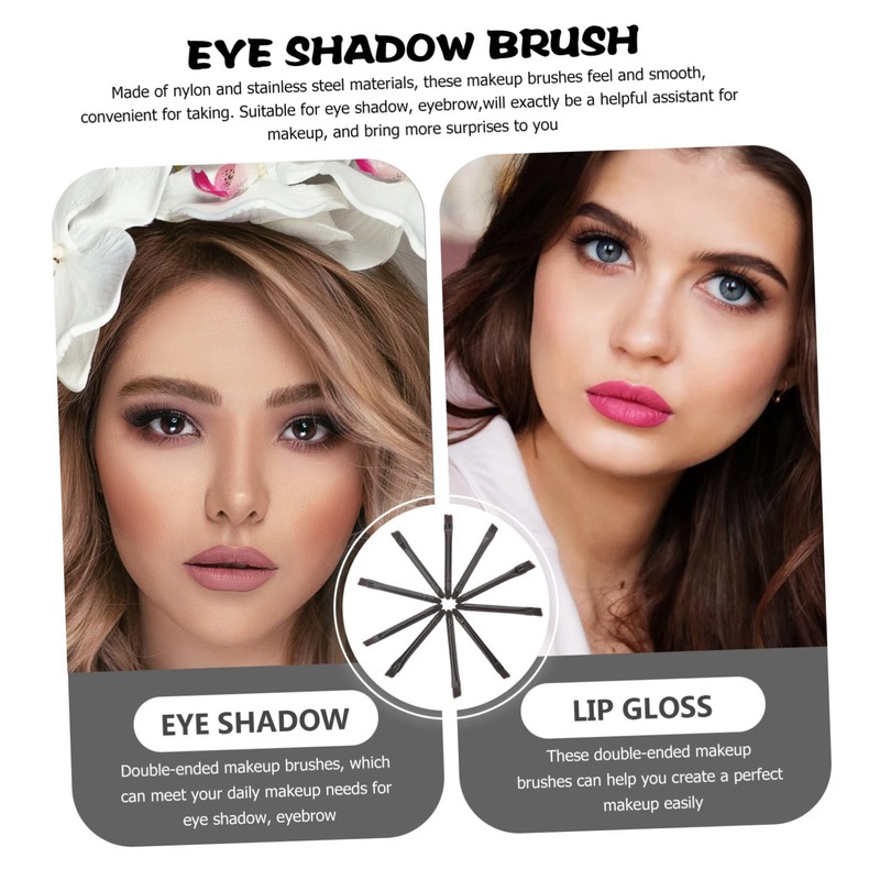 LALAFINA 40pcs Double-ended Makeup Sponge Brush for Eyeshadow Applicators for