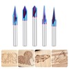CNC Wood Carving Router Bit - 1/4 Shank, 15/20/30/60/90 Engraving