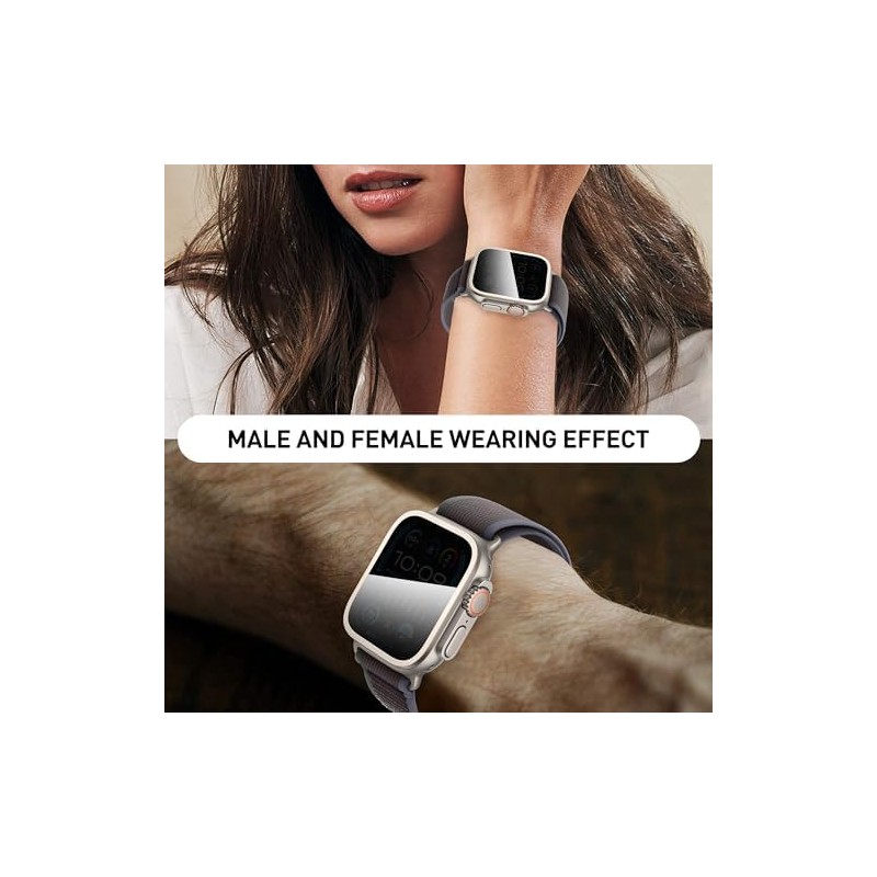 Suoman 2PCS para iWatch Ultra 321 49MM Protector Pantalla,TitanioTitanio