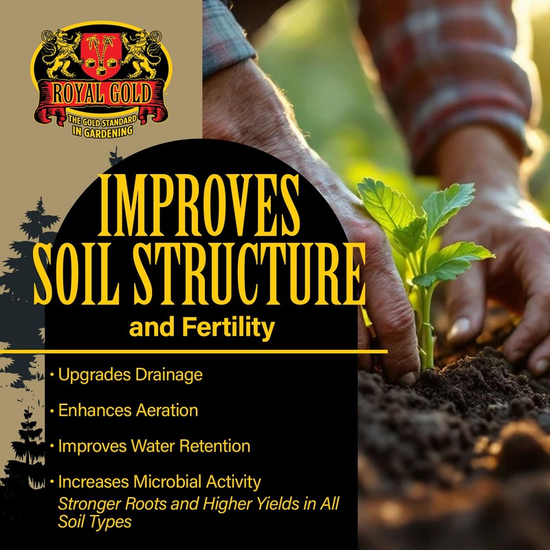 Royal Gold Worm Castings Soil Amendment & Organic Fertilizer -