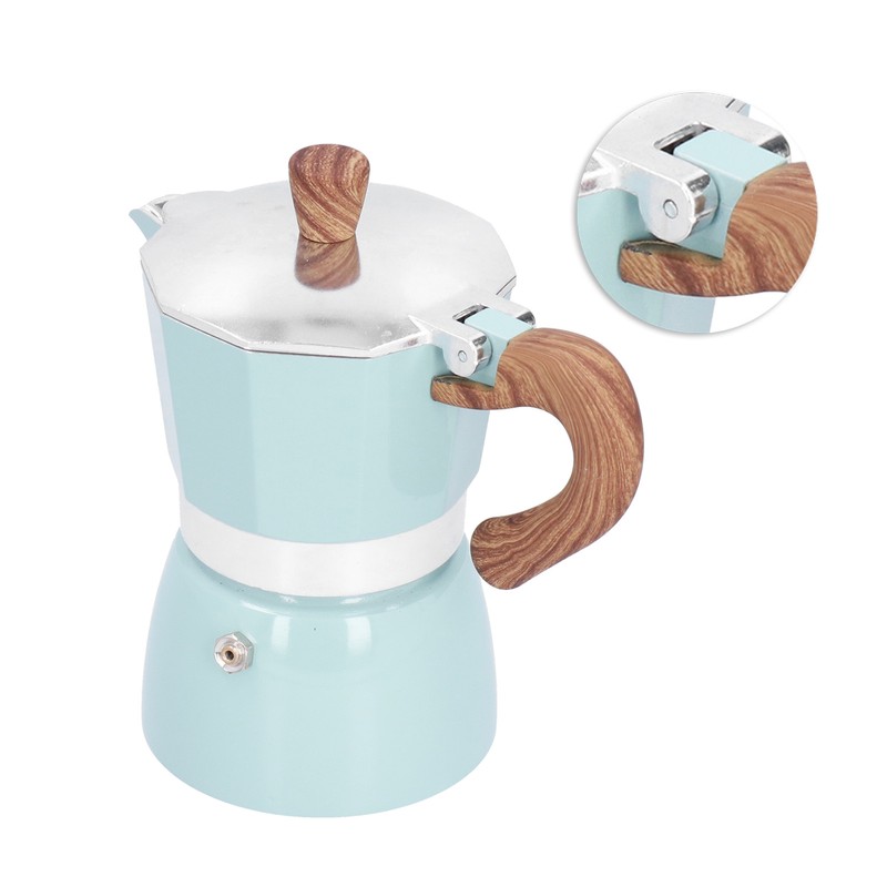 150ML Practical Aluminum Coffee Maker Octagonal Moka Coffee Pot for