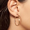 EVEVIC Trendy Austrian Crystals Heart Hoop Earrings for Women 14K