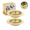 RQYEKDO 2-Pack Kitchen Sink Strainer Stainless Steel with Coarse Mesh