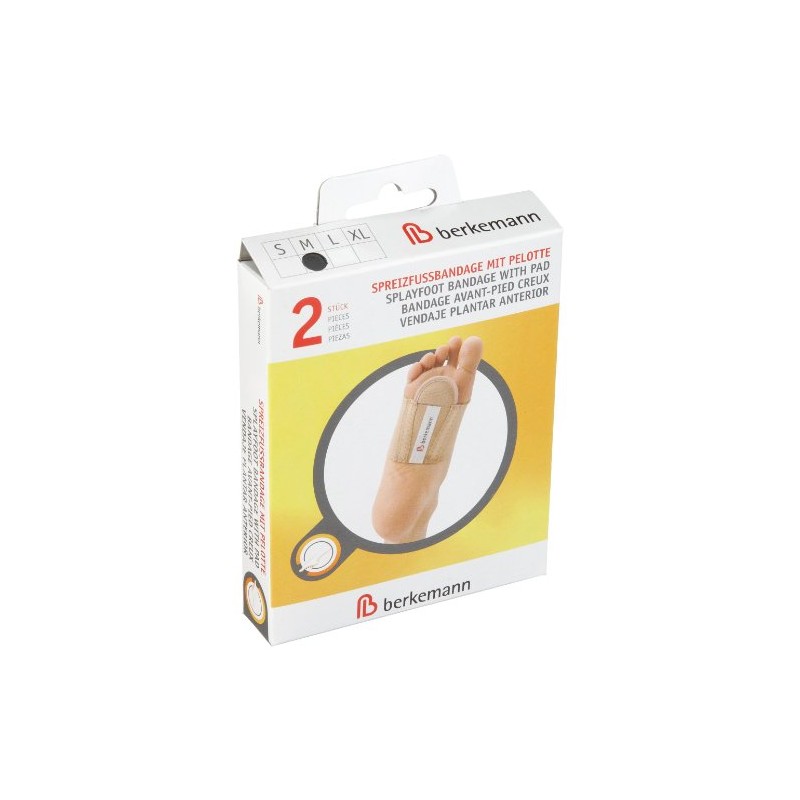 Berkemann Spreizfußbandage m. Pelotte 50008320002660 Unisex - Erwachsene, Schuhpads, Grau