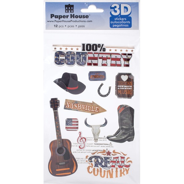 PAPER HOUSE PRODUCTIONS 3D STICKERS COUNTRY