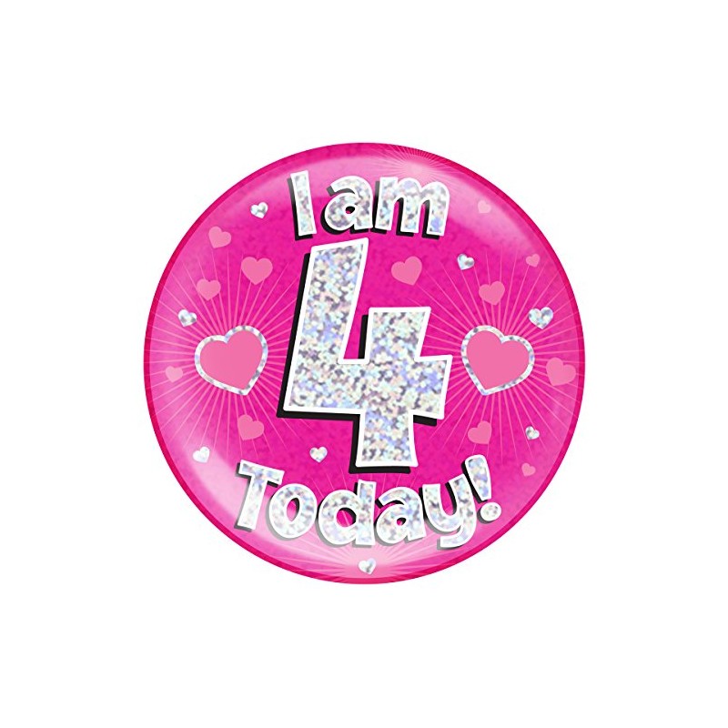 Oak Tree Birthday Badge, Pink