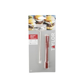Taylor Read Meat Thermometer Probe, Food Thermometer with Fast Temperature Readings, 0°F to 220°F Range, Red