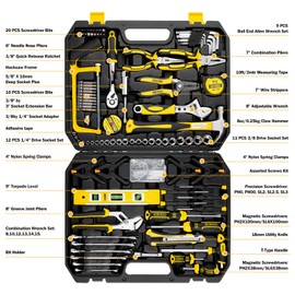 DOWELL Mechanic Tool Set Socket Wrench Auto Repair Tool Set 228-Piece Hand Tool Kit Toolbox Storage Case