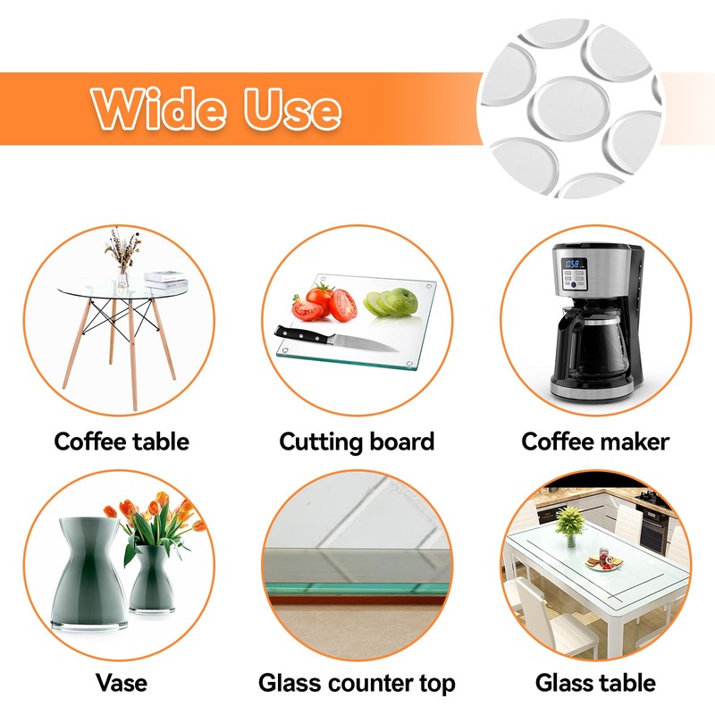 Glass Table Top Anti Slip Pads-Glass Table Top Bumpers, 50PCS