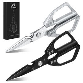 Ethyxe Kitchen Scissors Set - Heavy Duty Japanese Style, Dishwasher Safe, All Purpose Meat Cutting Shears, Sharp Food Scissors for Chicken Bones, Turkey, Fish & Vegetables