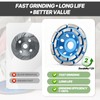 4-1/2 Inch Diamond Concrete Grinding Wheel, Double Row Heavy Duty