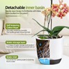 QCQHDU 2 Pack Orchid Pots with Holes for Repotting, Double-Layer