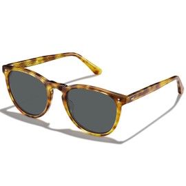 CARFIA Cool Polarized Sunglasses for Men Hand-crafted Acetate Frame Trendy Retro Sun Glasses CA2307 Tortoise