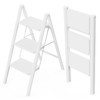 WOA WOA 3 Step Foldable Step Stool, 330lbs Load, White