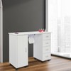 Manicure Table MDF Single Door 4 Drawers With Fan Nail