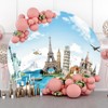 TTQYFNM 6.5x6.5ft Around The World Round Backdrop Cover Globe Travel