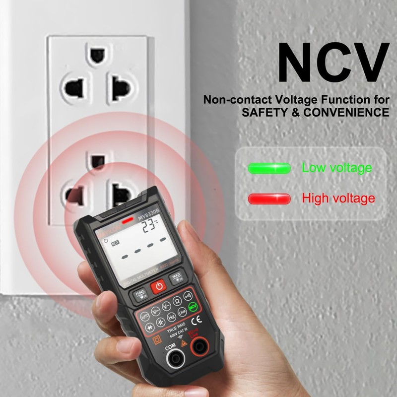 Multimeter TRMS 4000 Counts Digital Multimeter DC AC Voltage Tester