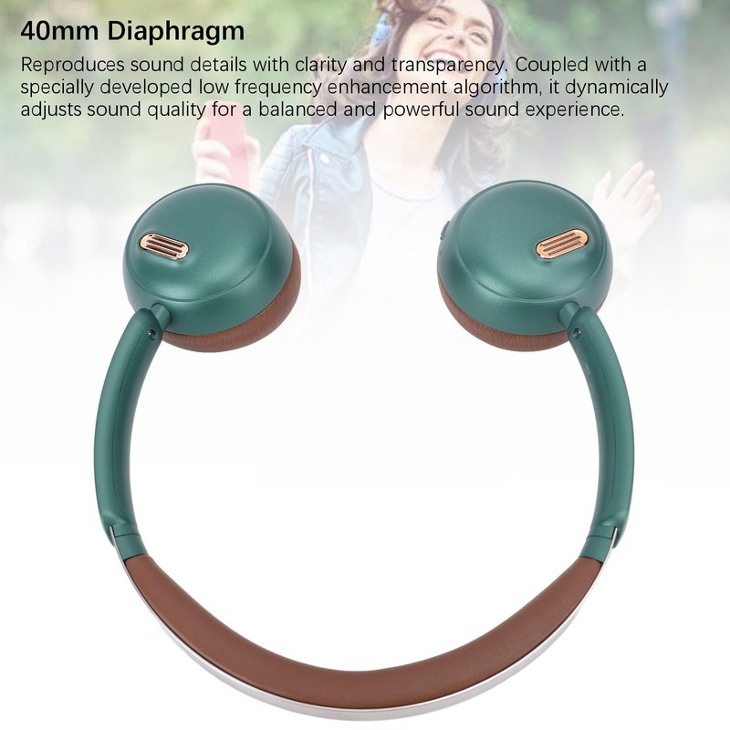 Retro Bluetooth 5.4 Headphones Over Ear, Wireless Noise Cancelling Lightweight,