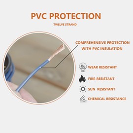 Wamarin 12 Gauge Wire Combo, 2 Colors, 200ft Total, Copper Clad Aluminum, Insulated，Suitable for Home Projects