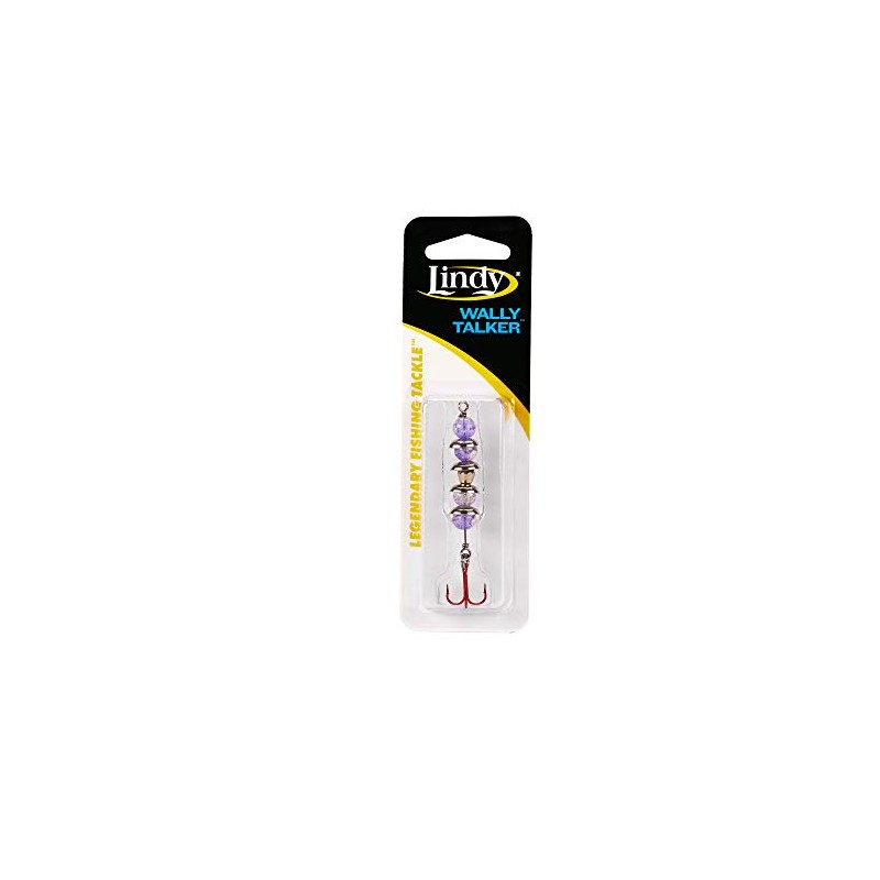 Lindy Wally Talker Ice Fishing Lure for Walleye, Light Purple,