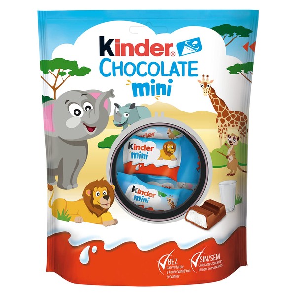 Kinder Chocolate Mini 120g Fine Milk Schokolade with Milky Filling Individually Wrapped