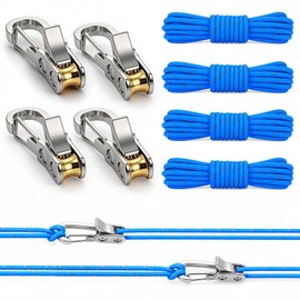 4 Pack Rope with Roller Tensioner, Tie Down for Camping & Outdoor Gear
