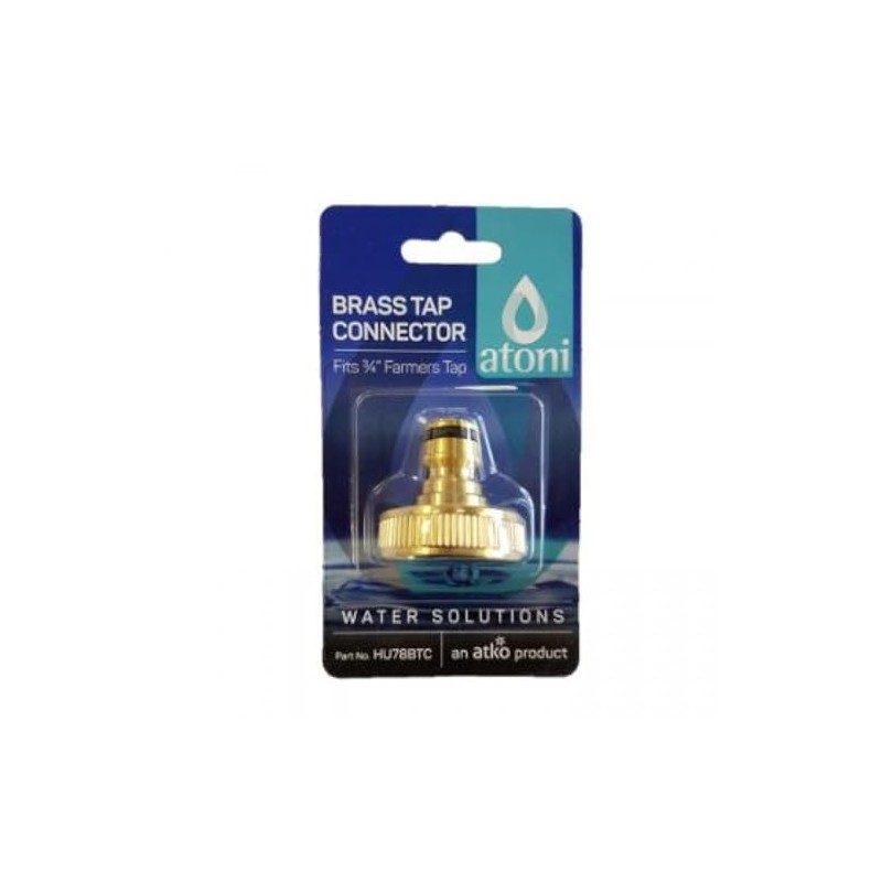Atoni Brass Tap Connector 7/8" Fits 3/4" Farmers Tap