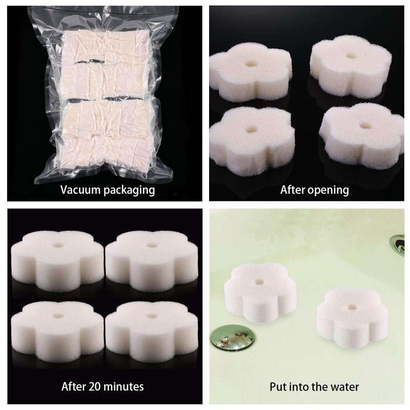 24 Pieces Sponge for Hot Tub Accessories, Flower Oil Scum