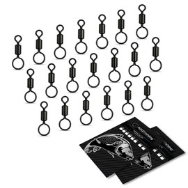 AMZfishing® 20x Big Eye Swivel | Big Eye Swivel | Carp Swivel | Carp Swivel | Carp Fishing Swivel | Carp Fishing Swivel | Carp Fishing | Carp Fishing | Carp Assembly | Swivel Carp (f: #12, Pack of 20)