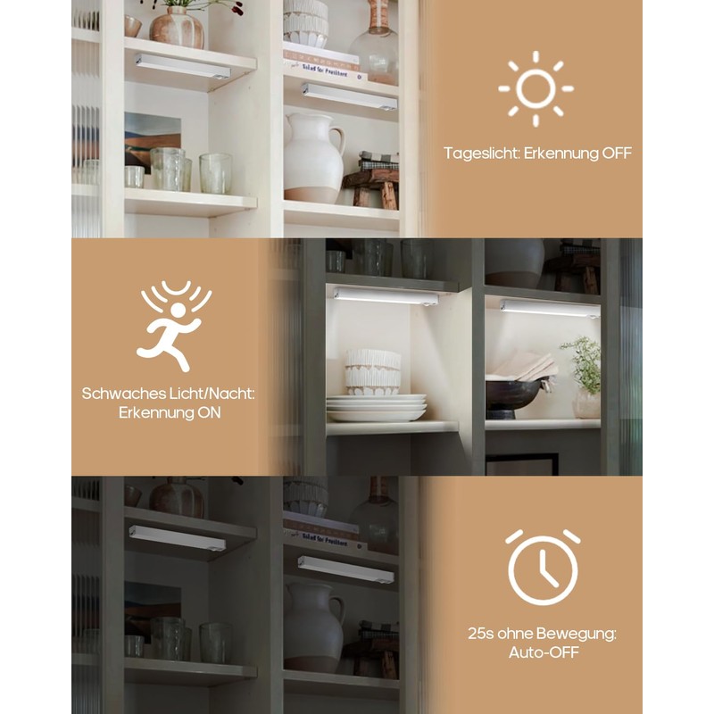 Goodea 18 cm 8000 K Slim Bright Cabinet Lighting Wireless