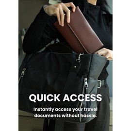 Family Passport Holder – Wallet for 5 Passports, Visas, Tickets, and Money – Passport Holder for Families – Travel Wallet to Store Passports – Travel Document Organizer, Brown, Passport Holder With